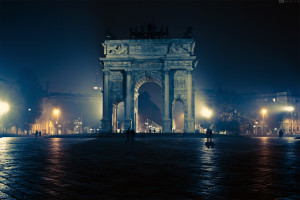 Arco_Pace_Notte_Milano