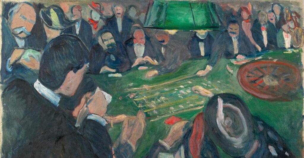 Il giocatore ritratto da Dostoevskij richiama da vicino i personaggi ritratti nel famoso dipinto di Munch.