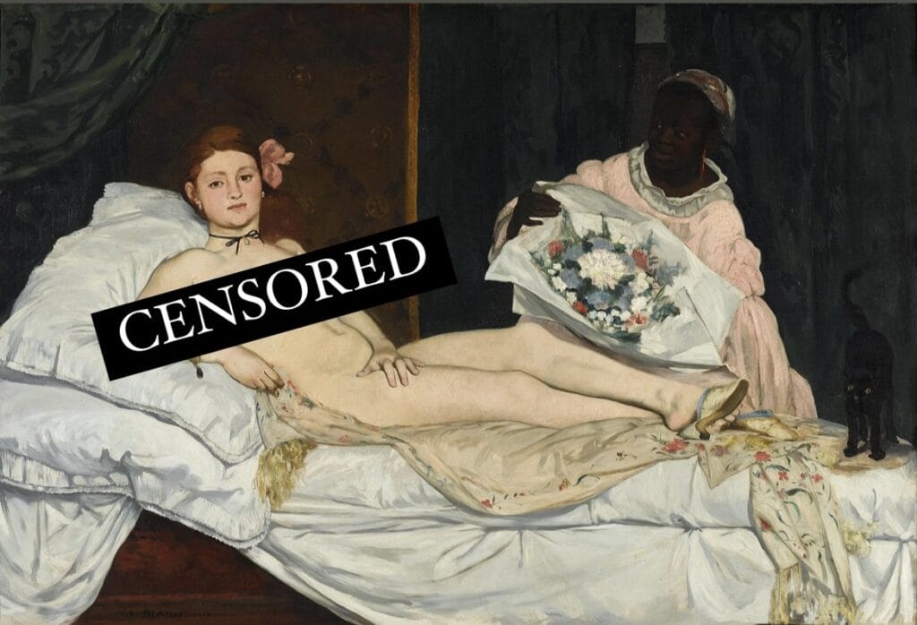 censura del nudo nelle opere d'arte