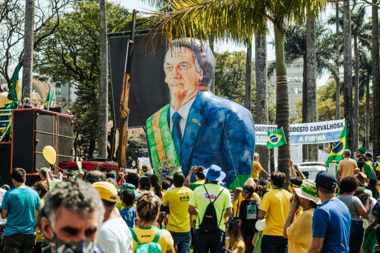 manifestazione per Bolsonaro in Brasile