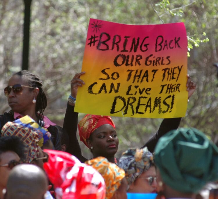 manifestazione contro i rapimenti in Nigeria